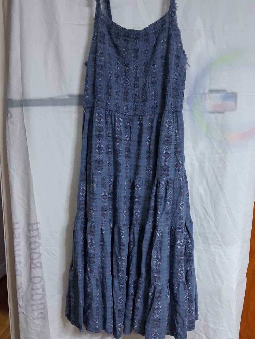 Sonoma Blue Embroidered Midi Dress
